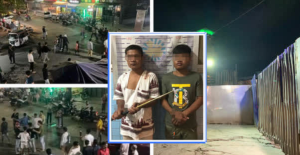 金边两男子街边寻腻滋事连警察都打，被捕后：忘看警服了！-千博