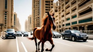 惊心一刻!迪拜快递英雄勇夺狂奔脱缰之马-千博