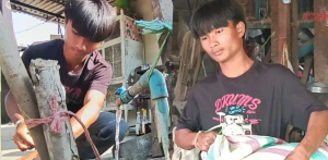 不一般的儿童节 15岁男孩扛大米度过-千博