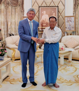 中国驻缅甸大使见了缅甸前领导人丹瑞-千博