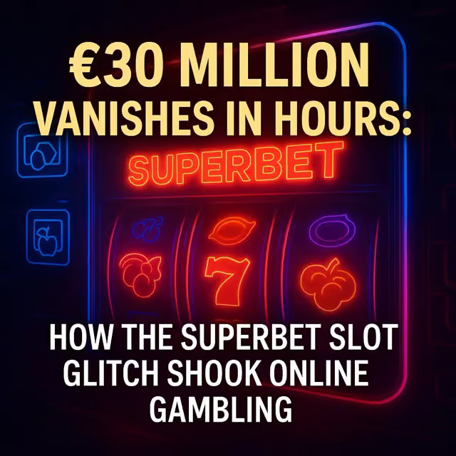 30万欧元在数小时内消失：SuperBet老虎机故障如何震撼在线博彩业-千博